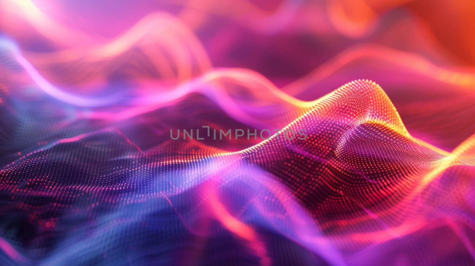 A close up of a colorful abstract image with waves