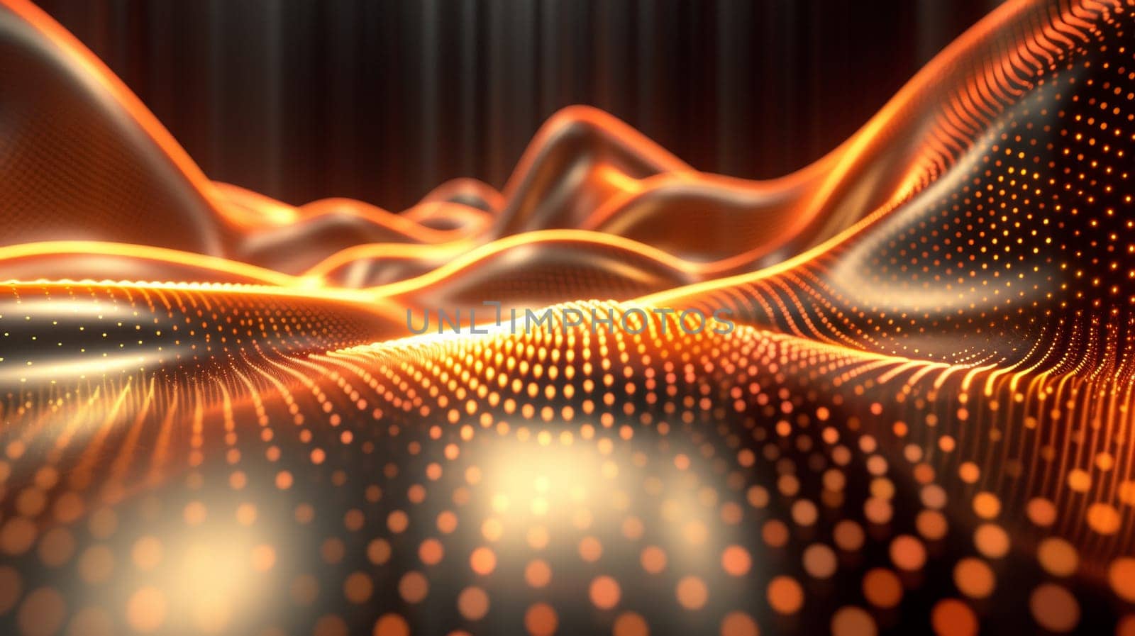 A close up of a shiny, abstract background with dots and lines