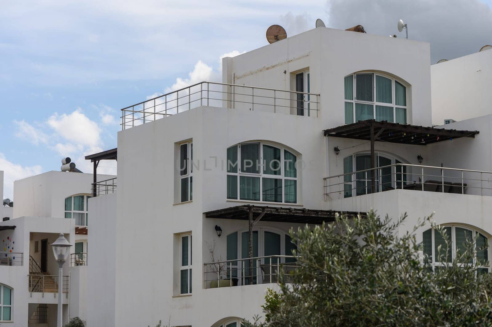 residential complex with white Mediterranean style villas 1