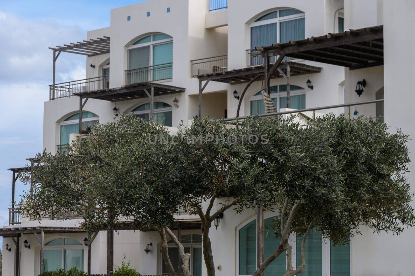 residential complex with white Mediterranean style villas 2
