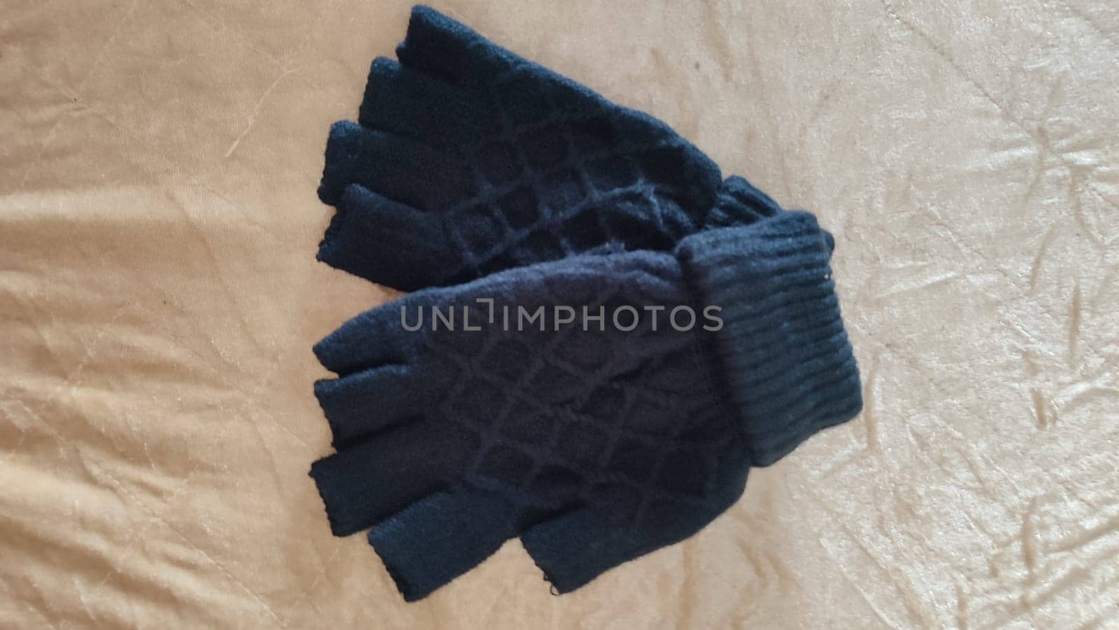 black gloves, clothing, hand, fabric autumn winter objects. High quality photo