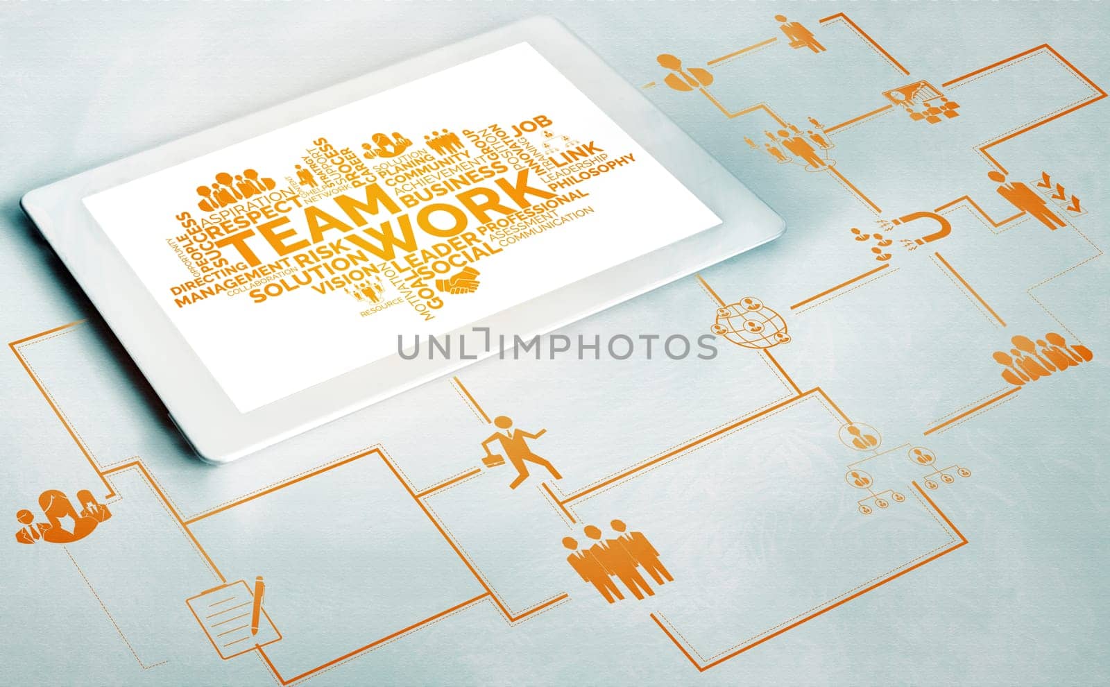 Human Resources and People Networking Concept by biancoblue