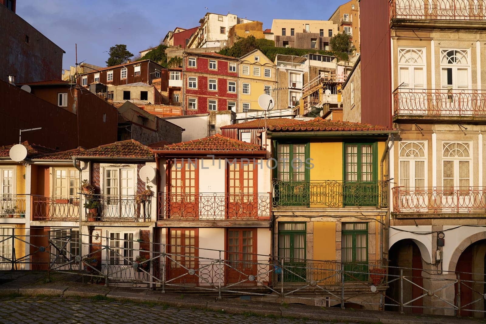 Porto, Portugal. Cozy small building in the old town.