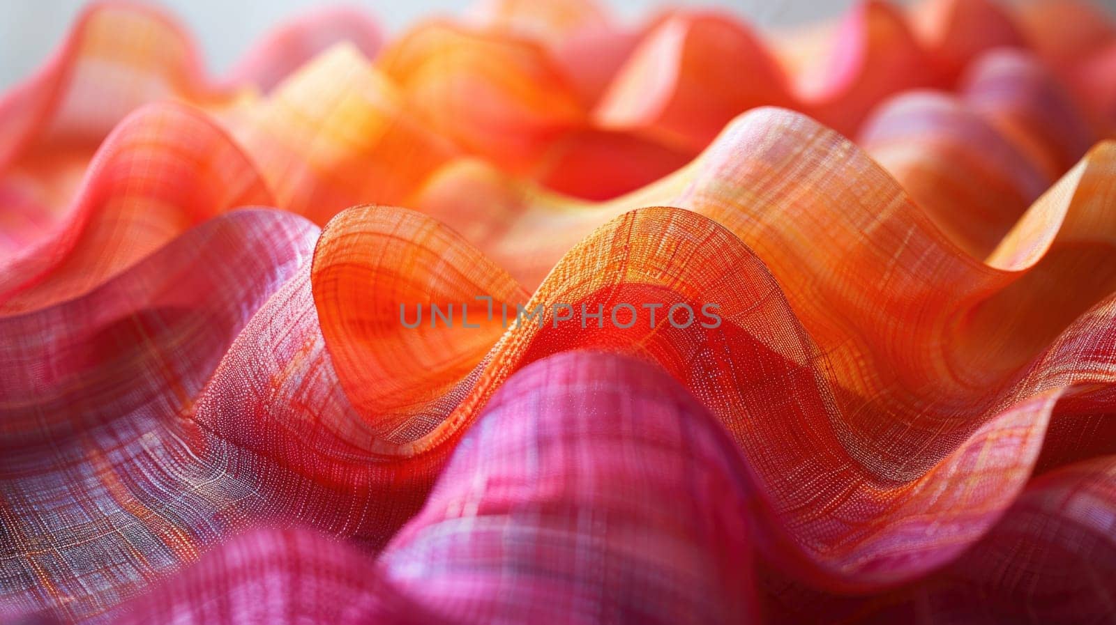 Close-Up of Pink and Orange Fabric by but_photo
