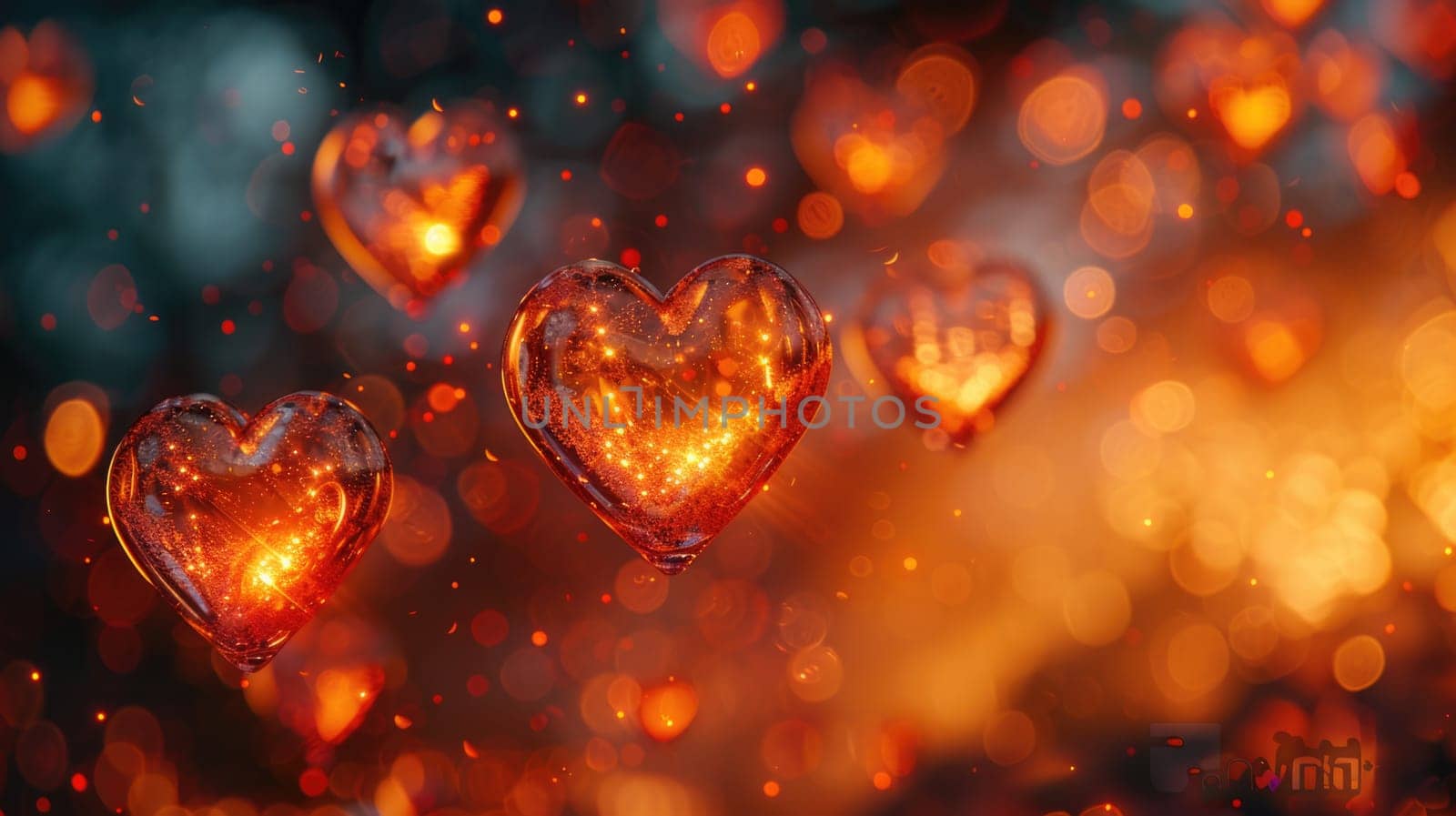 Floating Hearts in the Air by but_photo