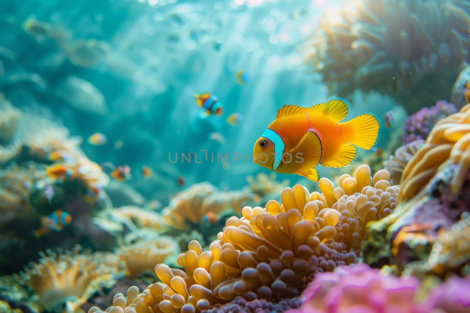 Captivating images of marine life, marine life ecosystem, Underwater image background by nijieimu