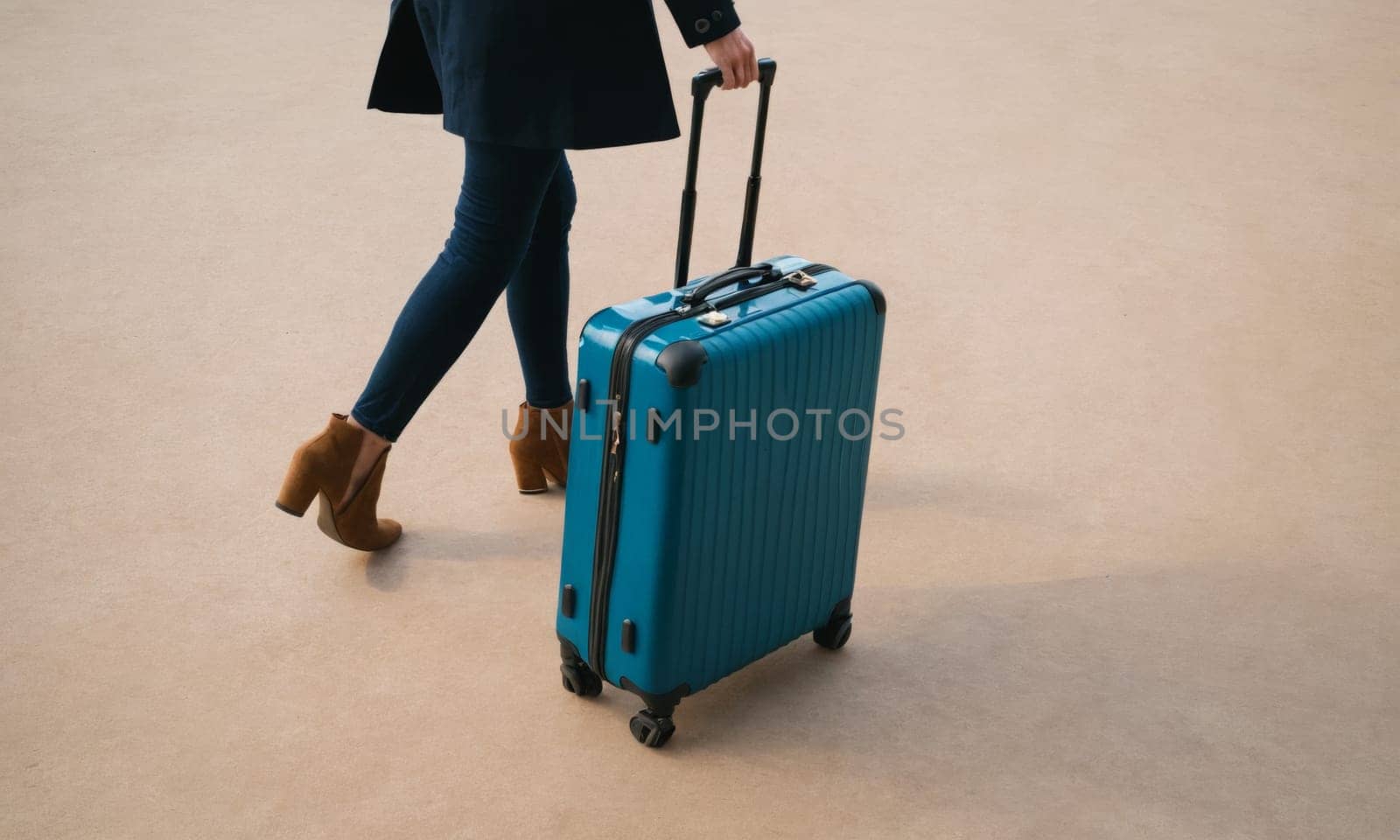 Man Walking with Suitcase on Rural Path by Andre1ns