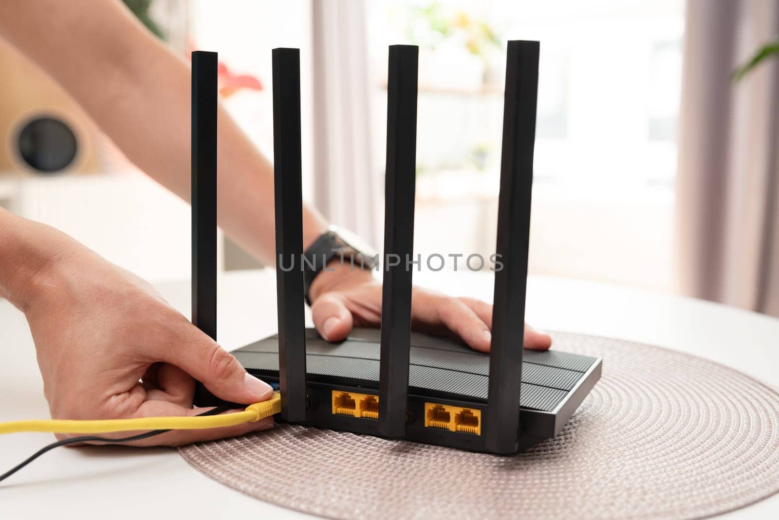 Modern wireless router, high speed internet by simpson33