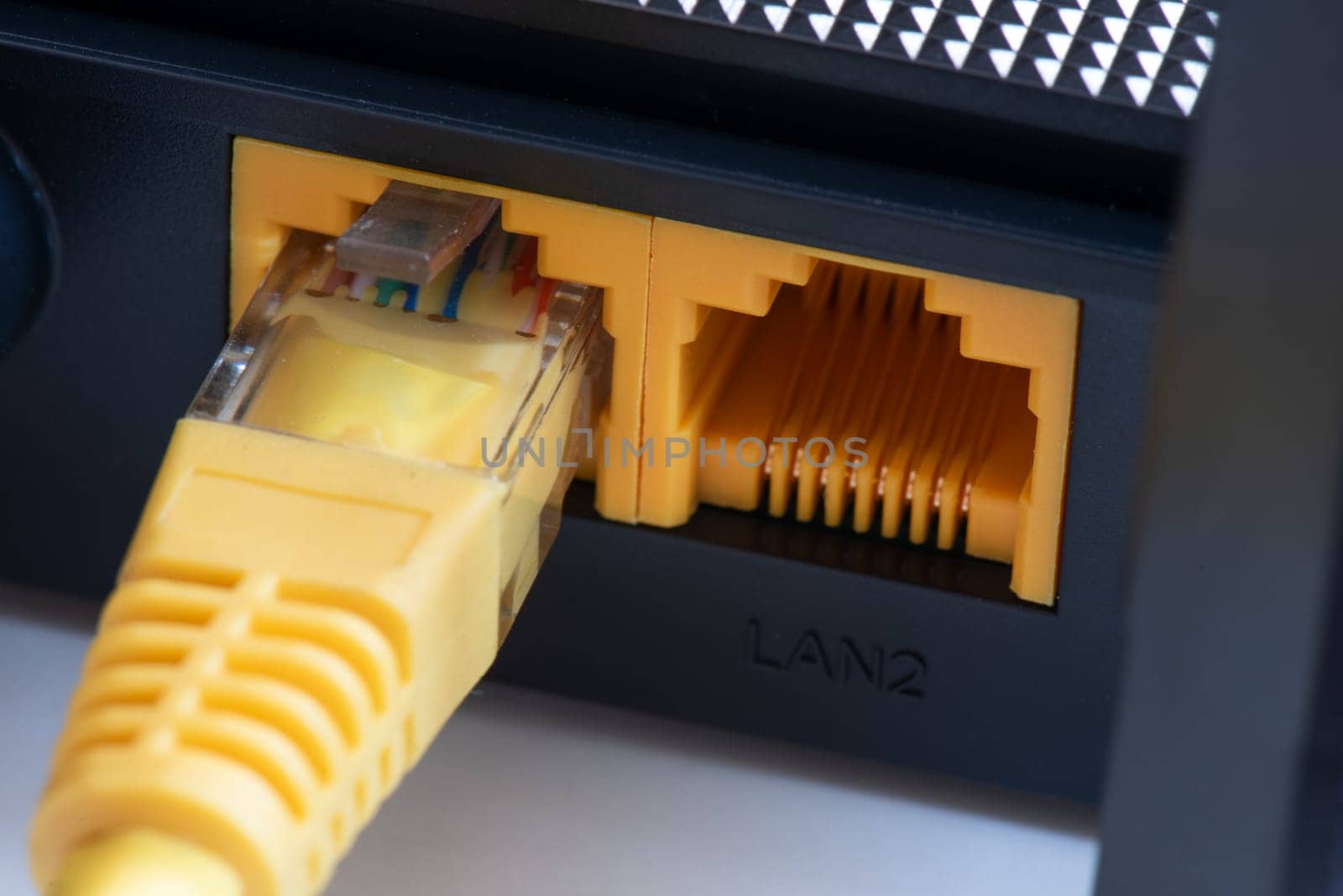 Network cable connected to home router by simpson33