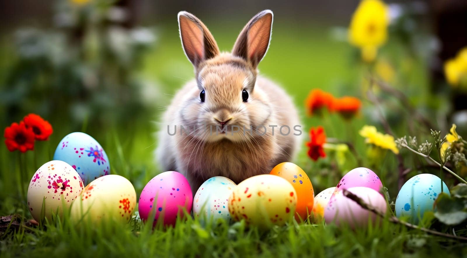 Festive Easter background. Easter Wallpaper. AI generated. by AndreyKENO