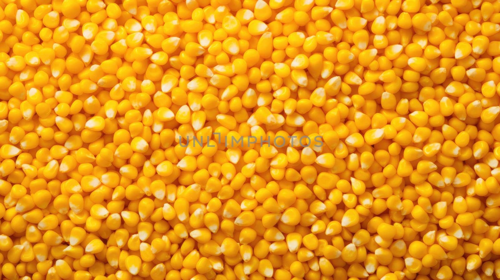 Corn texture. Yellow corns as background. AI