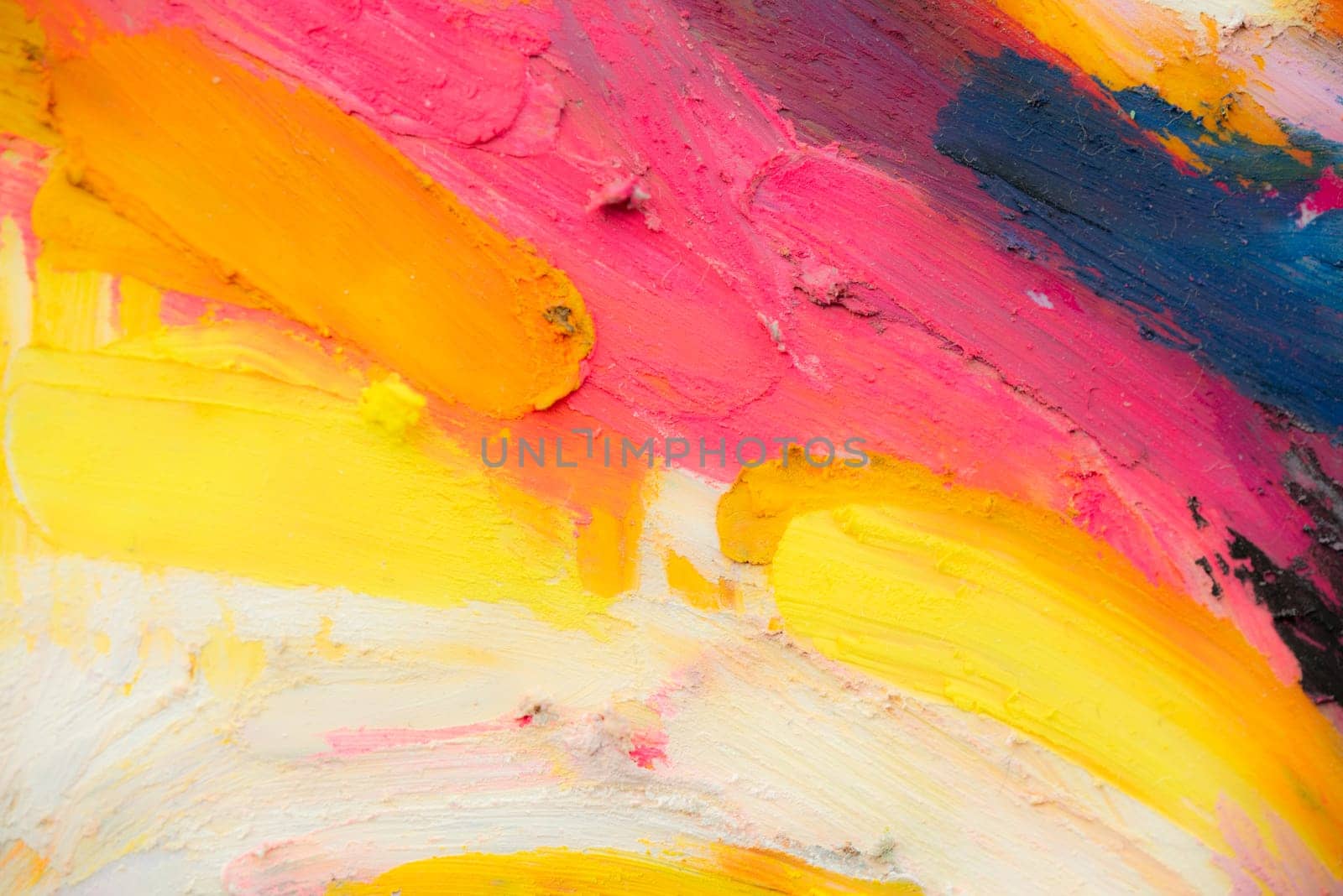 Conceptual abstract picture of a beautiful girl. Conceptual abstract closeup of an oil pastels. by MariDein