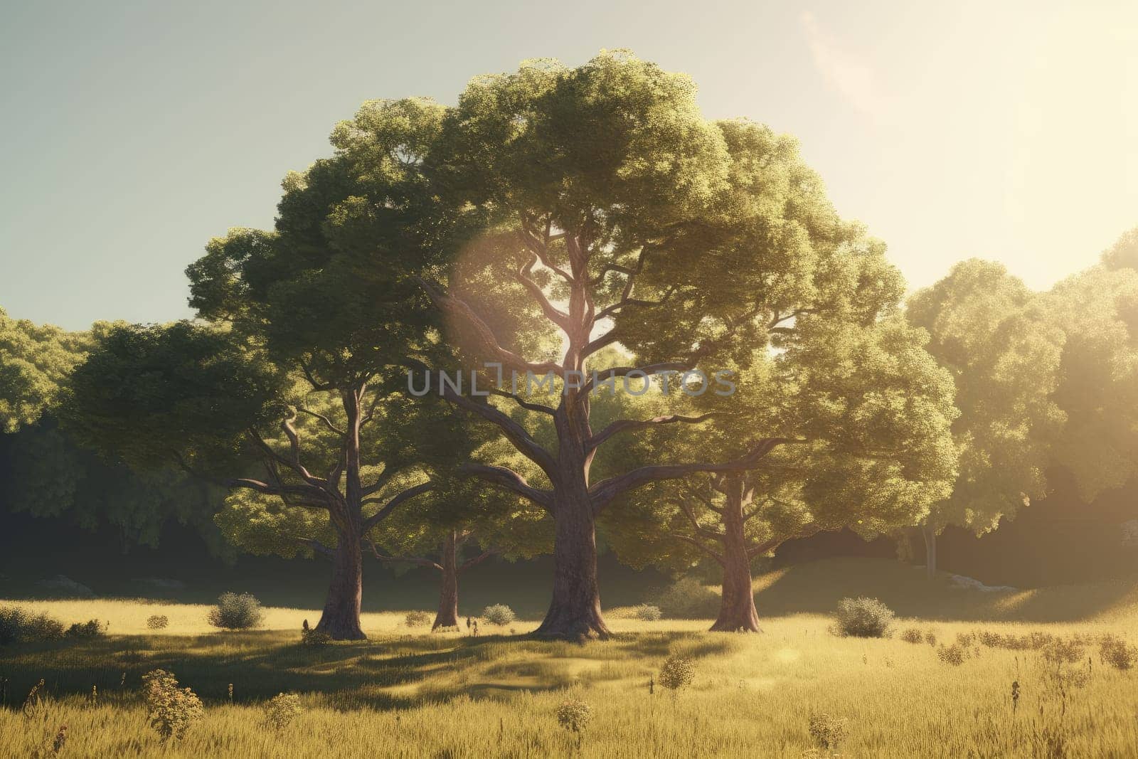 Realistic family tree. Amazing wildlife. Generate Ai