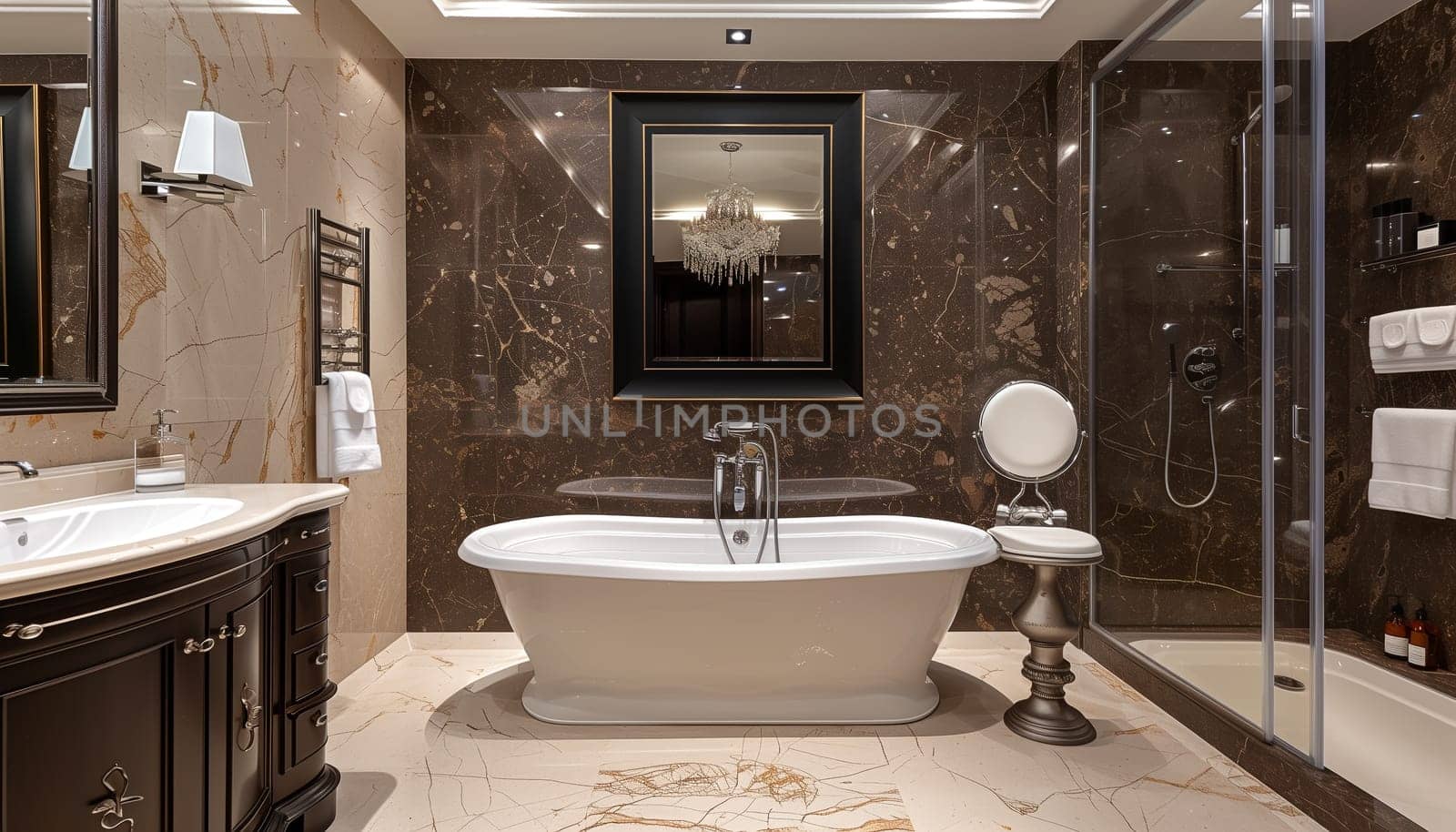 Beautiful Large Bathroom in Luxury Home.