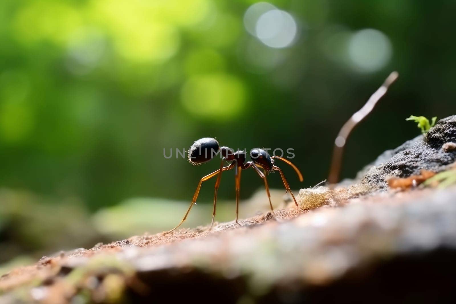 Strong ant on tree. Generate Ai by ylivdesign