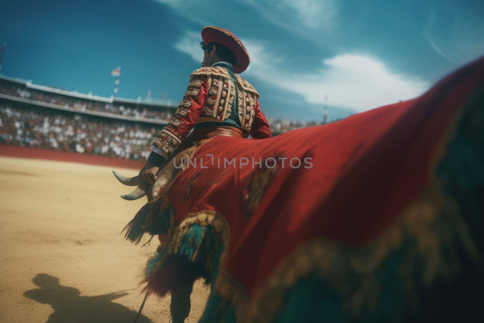 Bull fight man. Matador man. Generate Ai