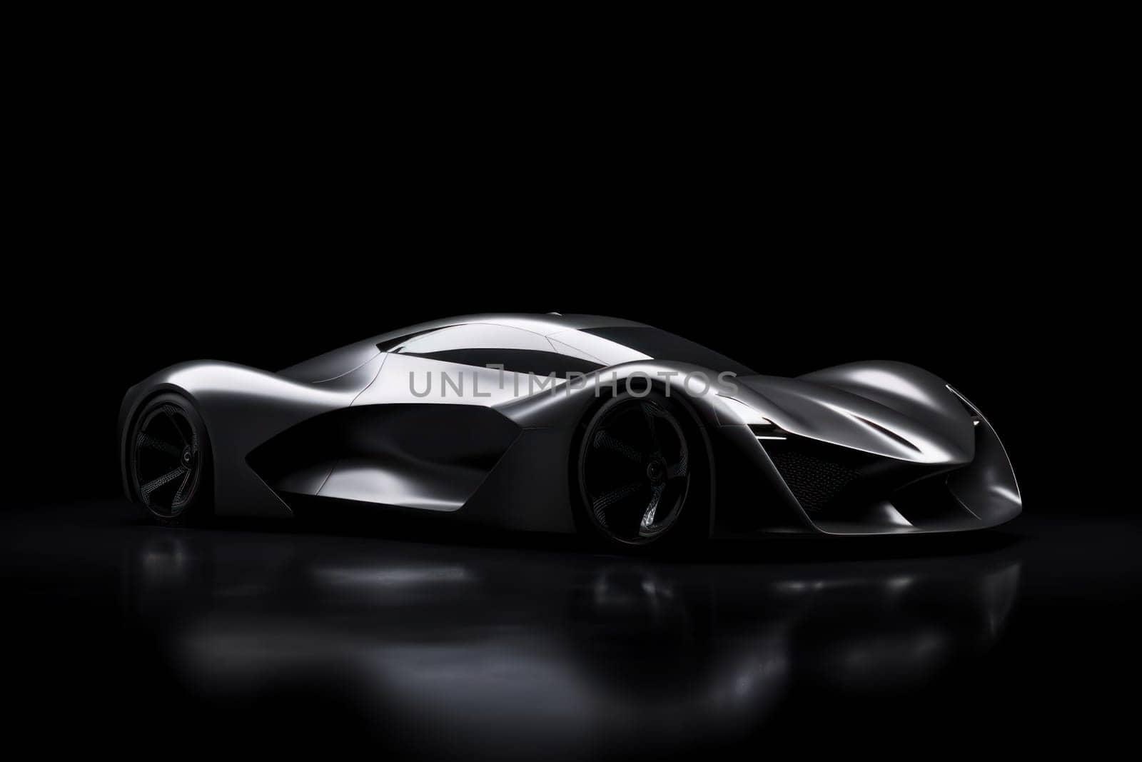 Sport car concept at low light. Generate Ai by ylivdesign