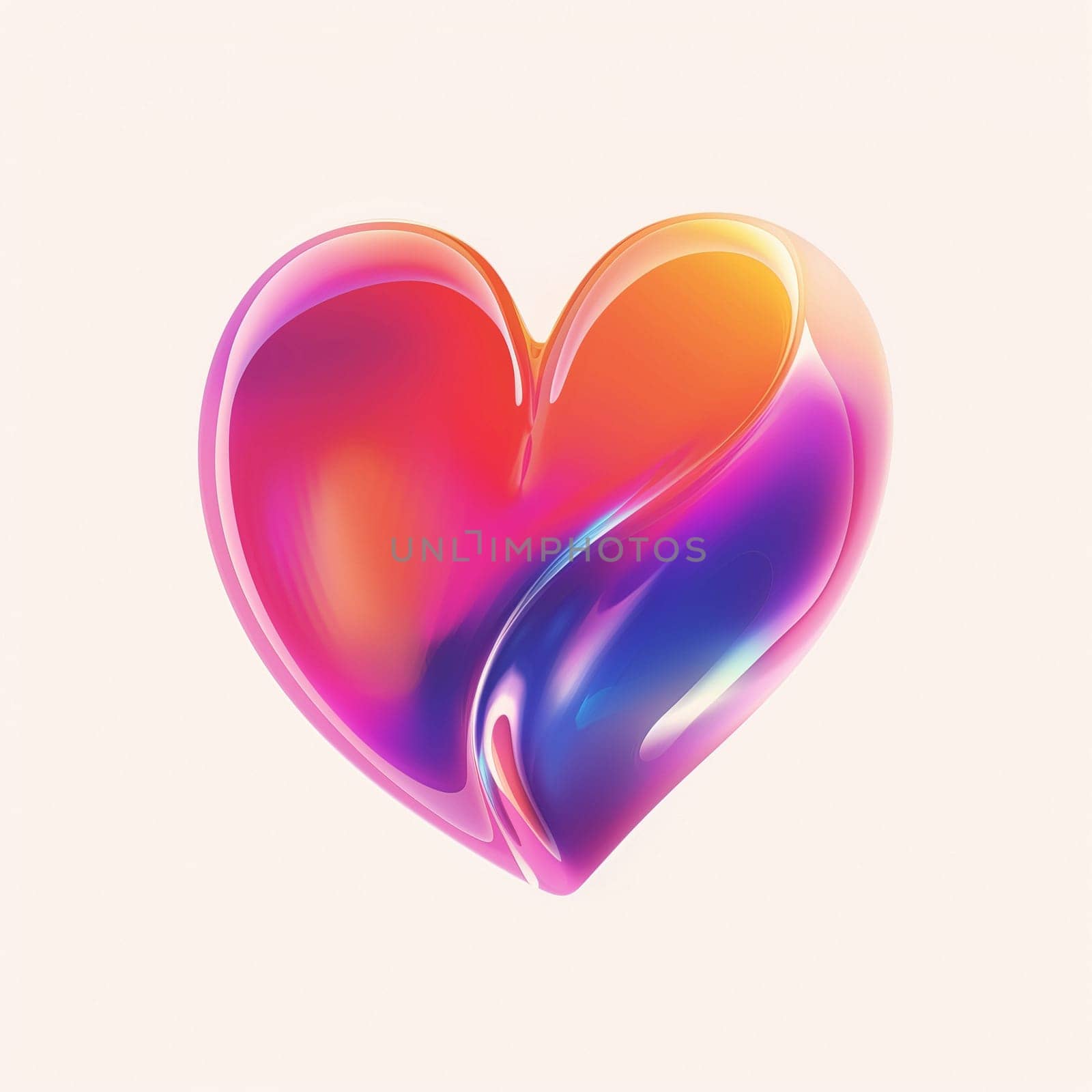 Abstract gradient heart on a white background by NeuroSky