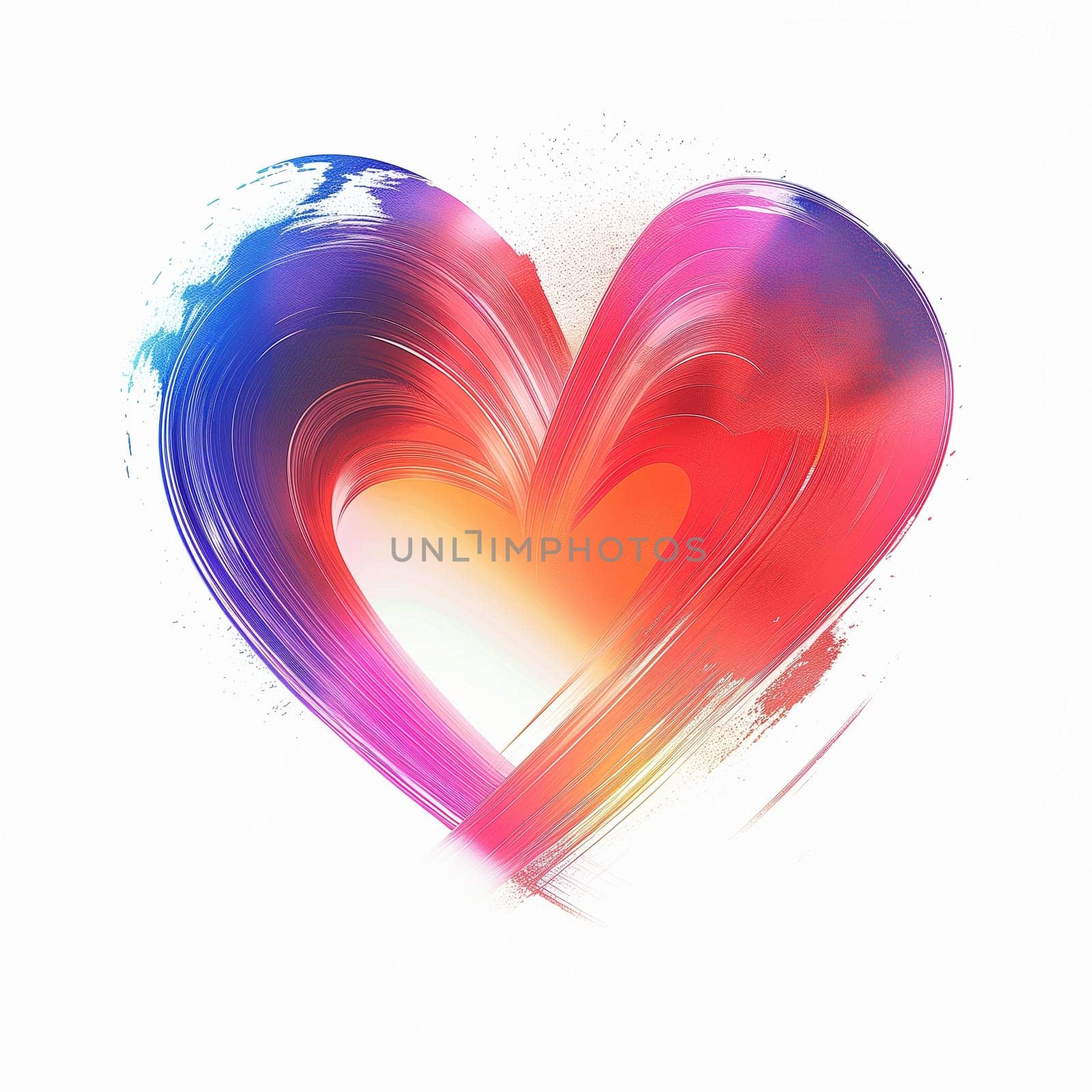 Abstract gradient heart on a white background by NeuroSky