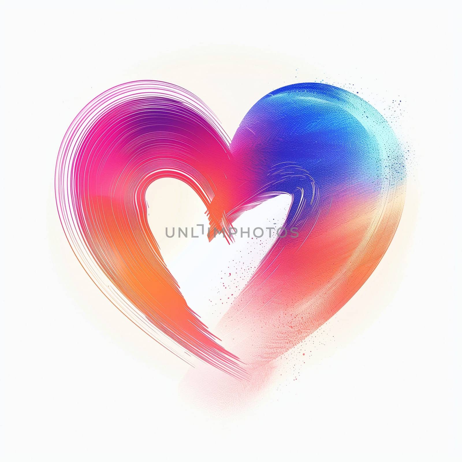 Abstract gradient heart on a white background by NeuroSky