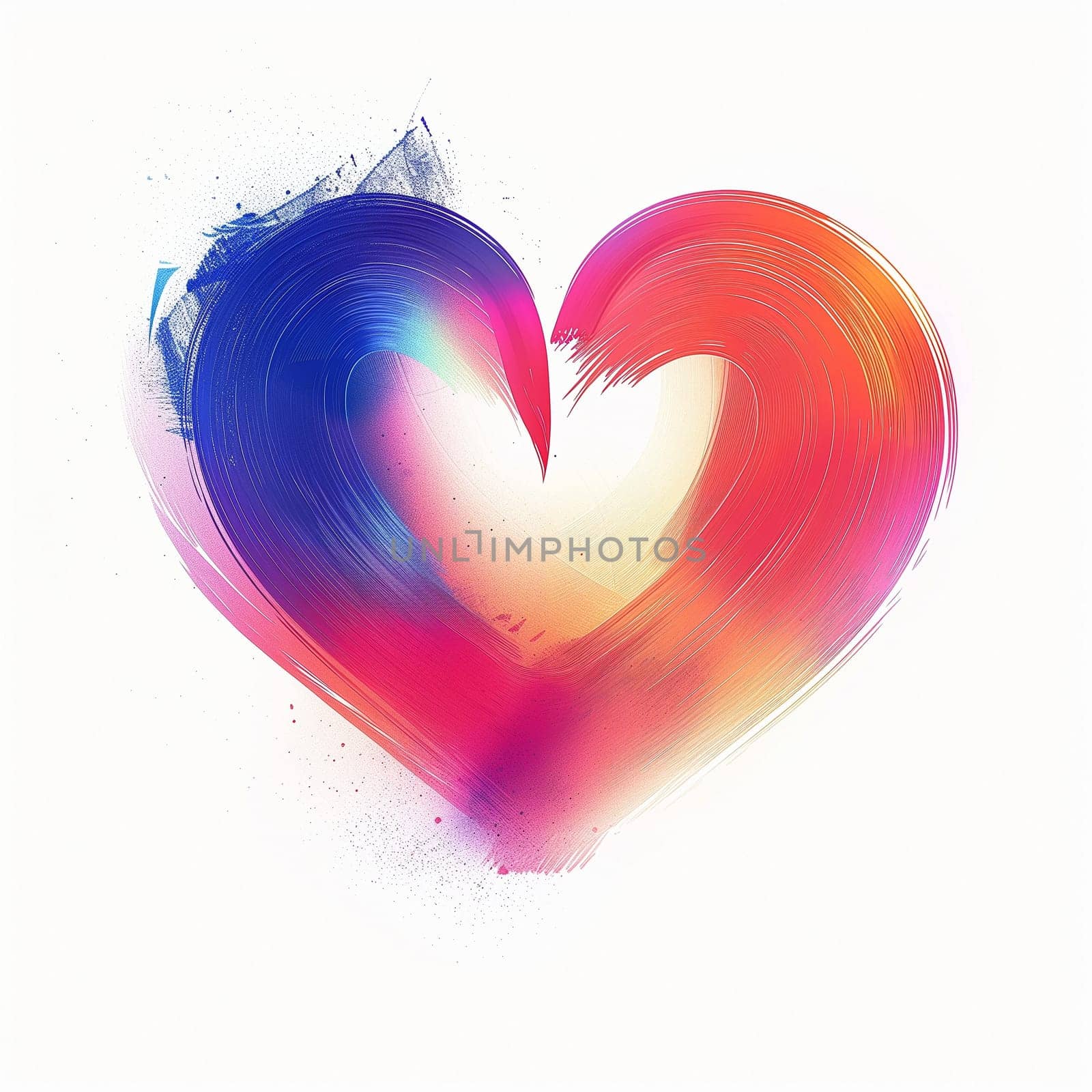 Abstract gradient heart on a white background by NeuroSky