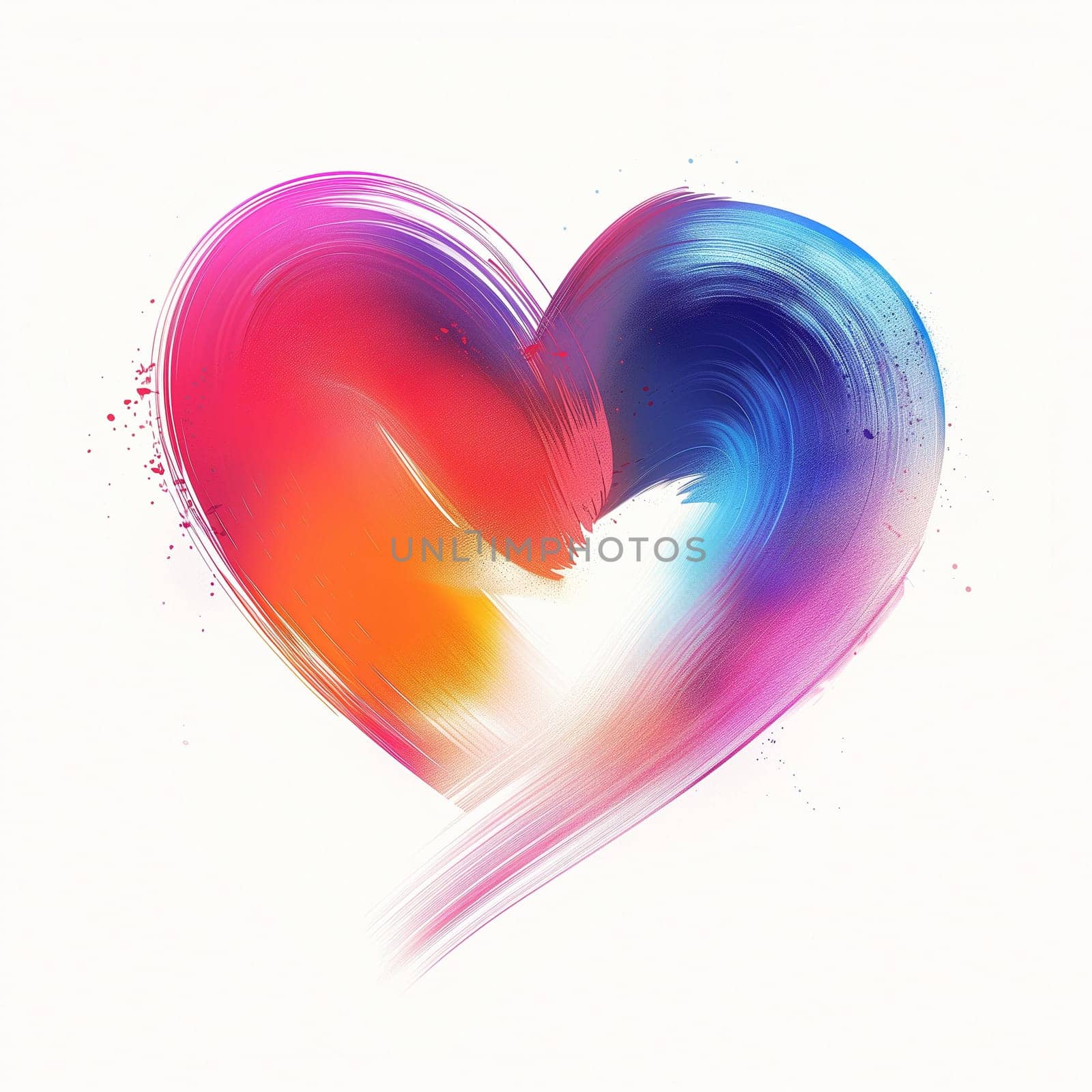 Abstract gradient heart on a white background by NeuroSky