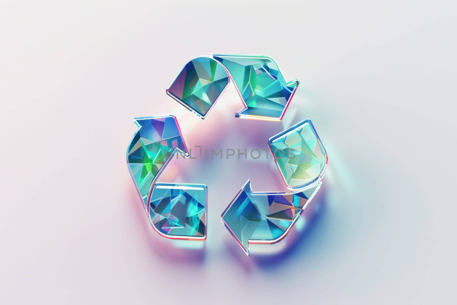 Abstract icon Recycling symbol and Environmental recycle reduce reuse concept..