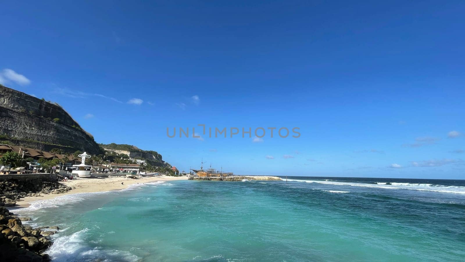 tropical paradise beach with white sand travel tourism wide panorama background concept by antoksena