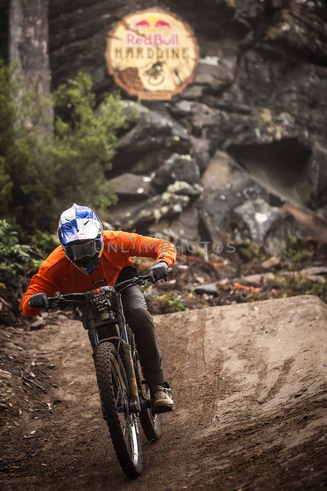 MAYDENA, AUSTRALIA - FEBRUARY 23: Edgar Briole of France during practice in Red Bull Hardline Tasmania on February 23, 2024 in Maydena, Australia.