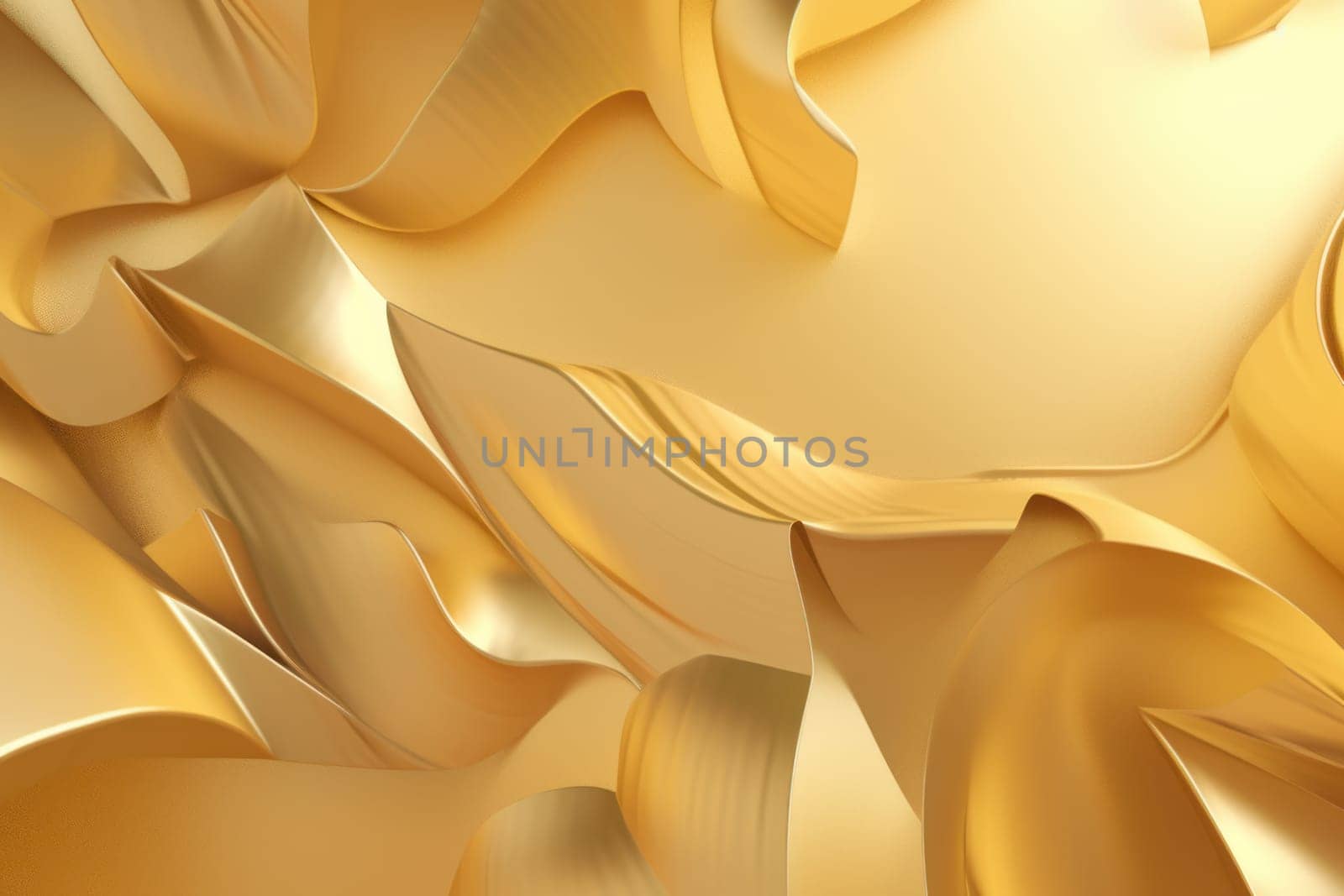 Abstract gold background. Luxury wave. Generate Ai