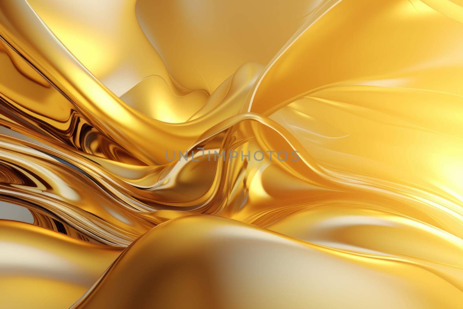 Abstract gold waves. Generate Ai by ylivdesign