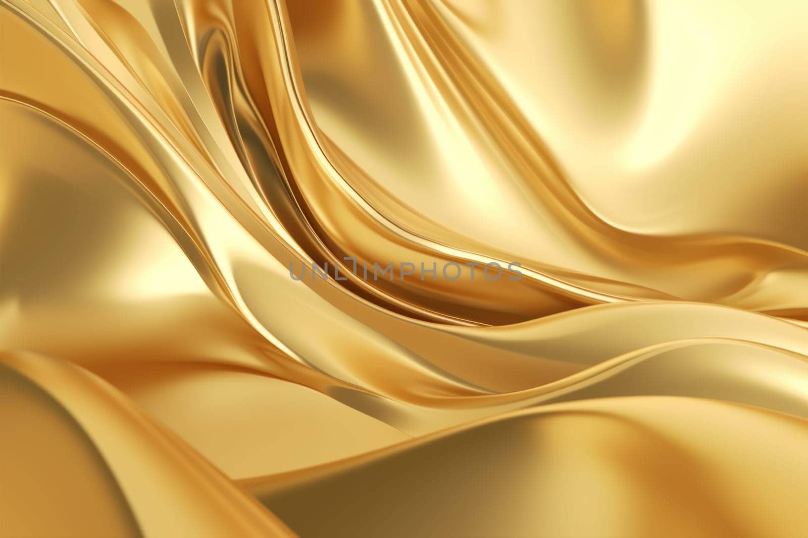 Abstract golden background. Brush wave. Generate Ai