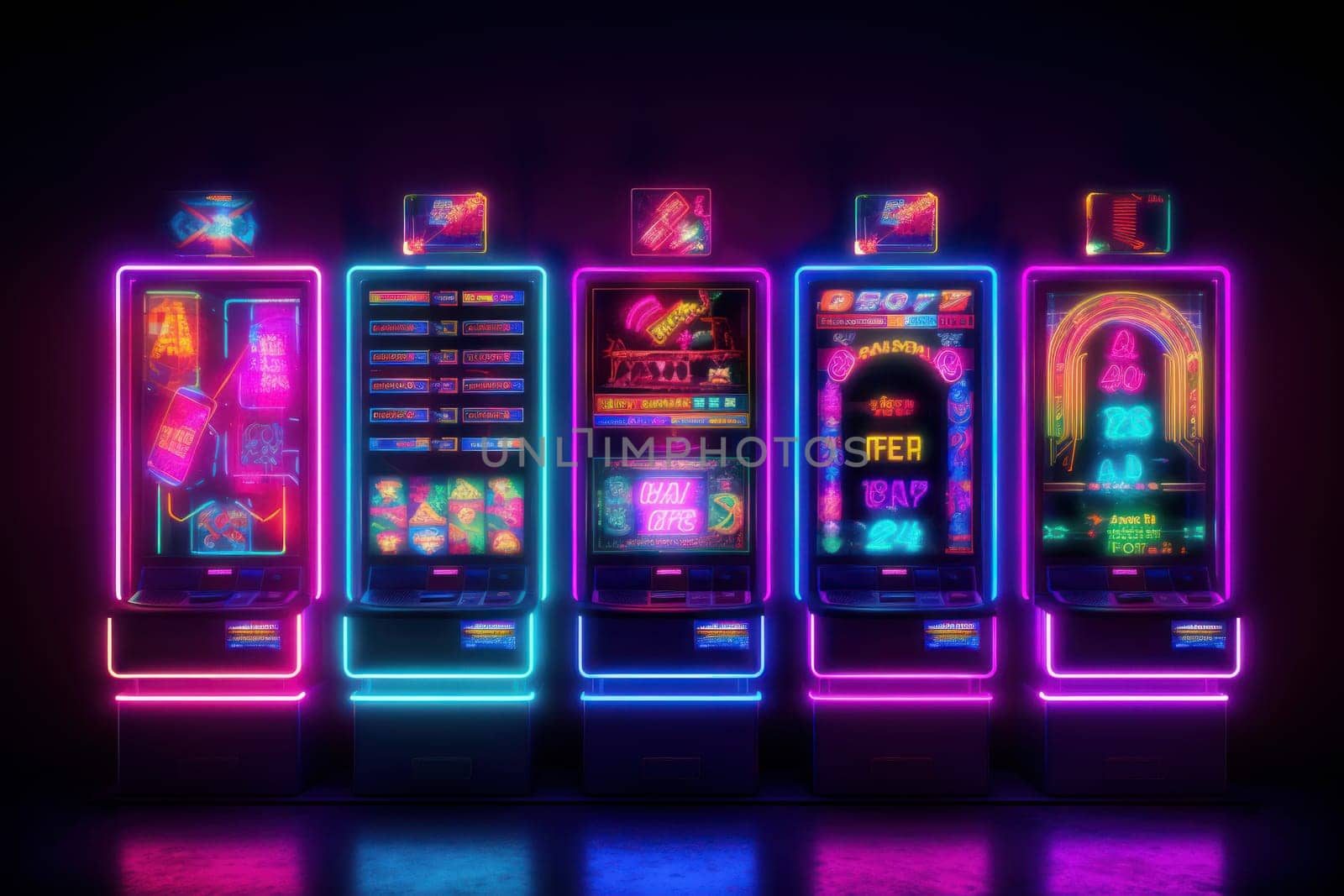 Fruit casino slot machine. Interior cruise. Generate Ai