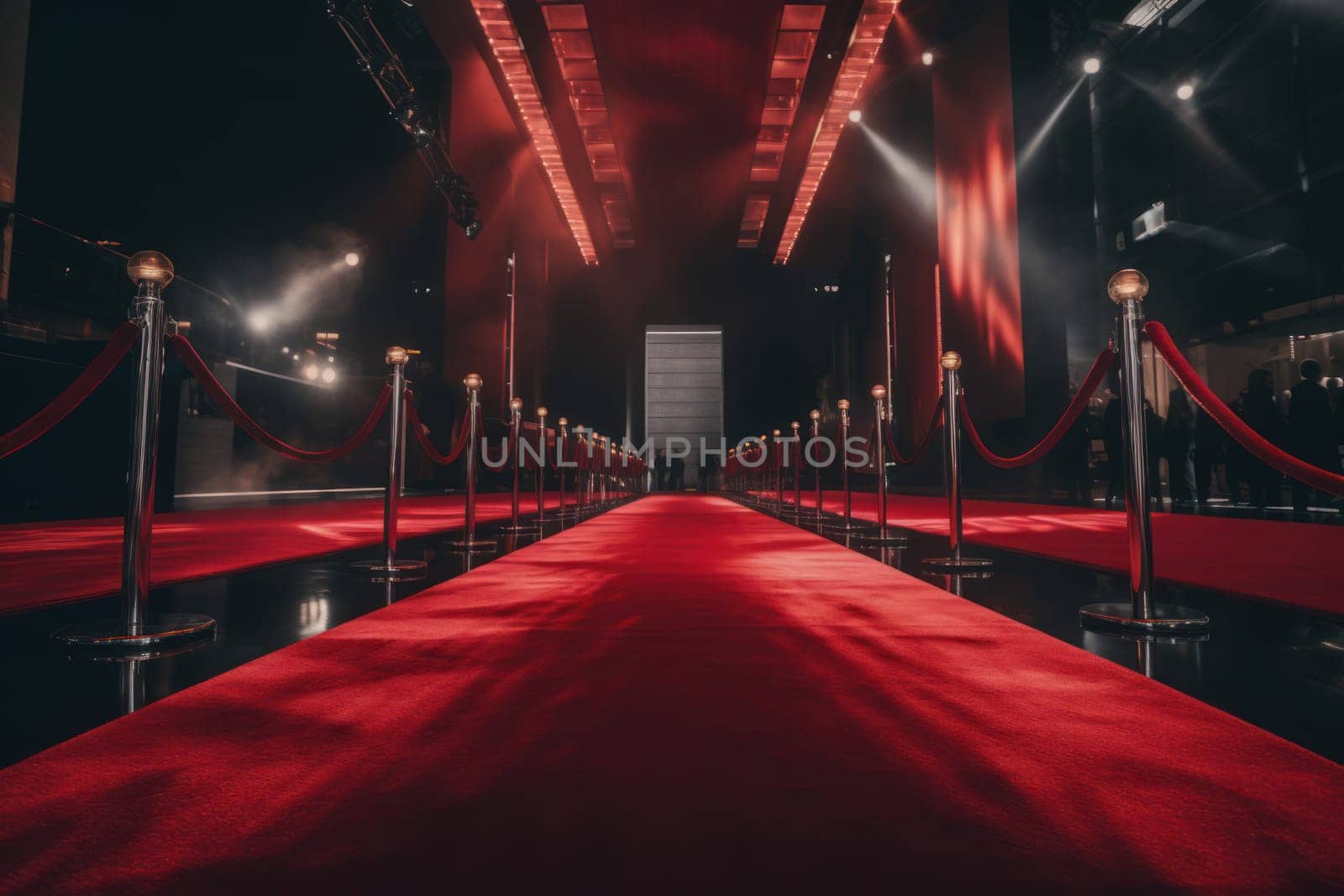 Gala red carpet stage. Generate Ai by ylivdesign