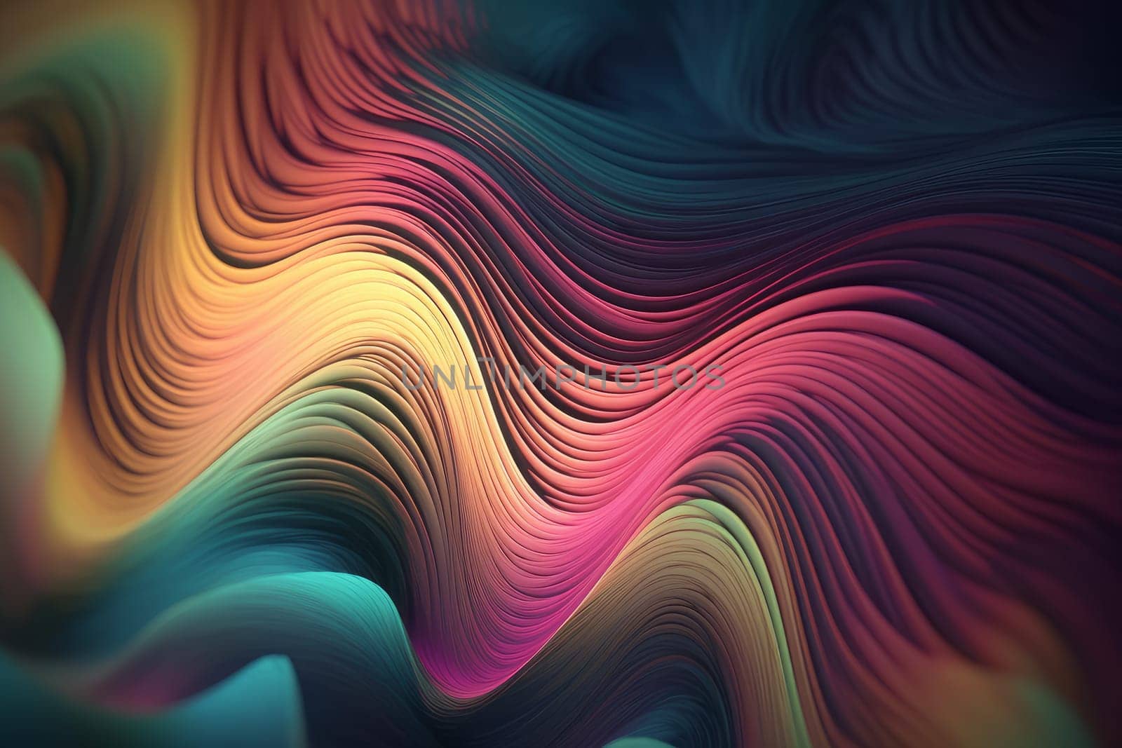 Abstract colorful fluid. Art wave. Generate Ai