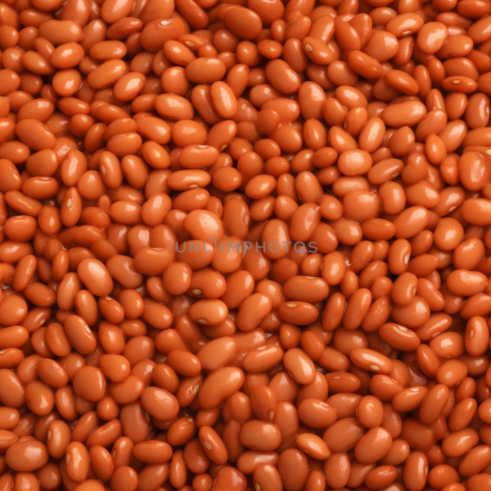 Cooked beans. Baked tomato meal. Generate Ai