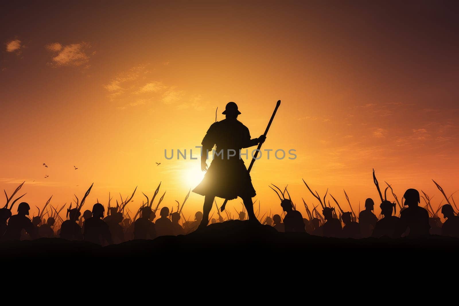 Chinese sunset hero. Chine sky hero. Generate Ai