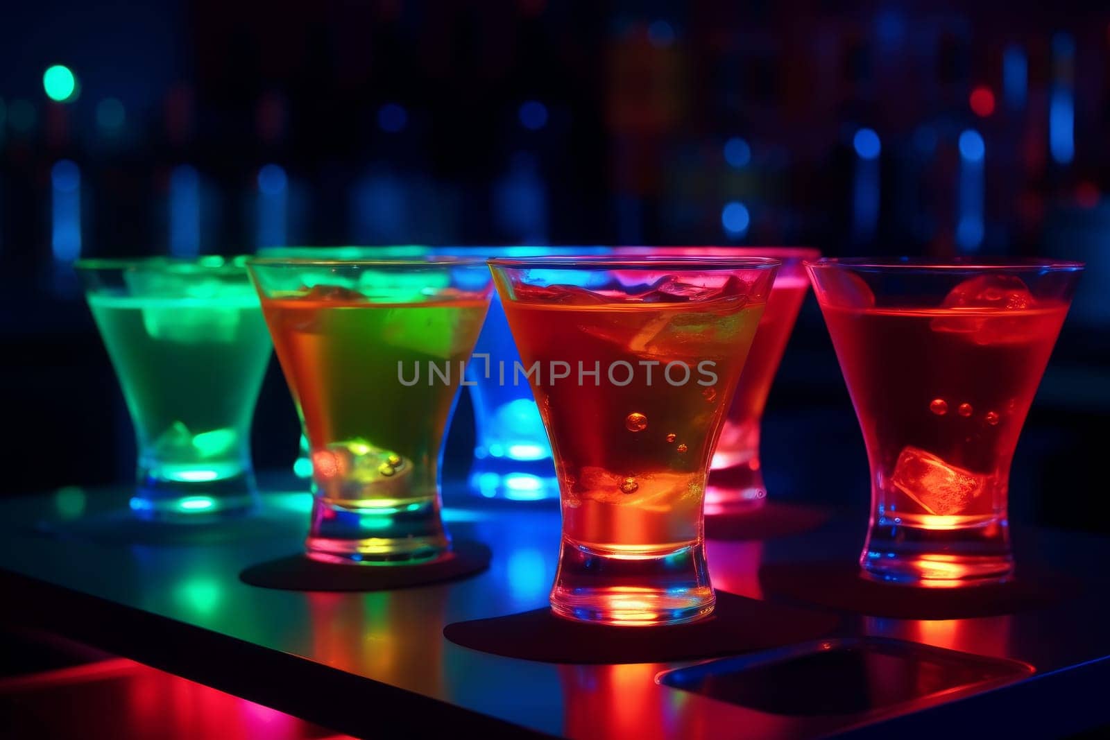 Cocktails club. Bar party drinks. Generate Ai