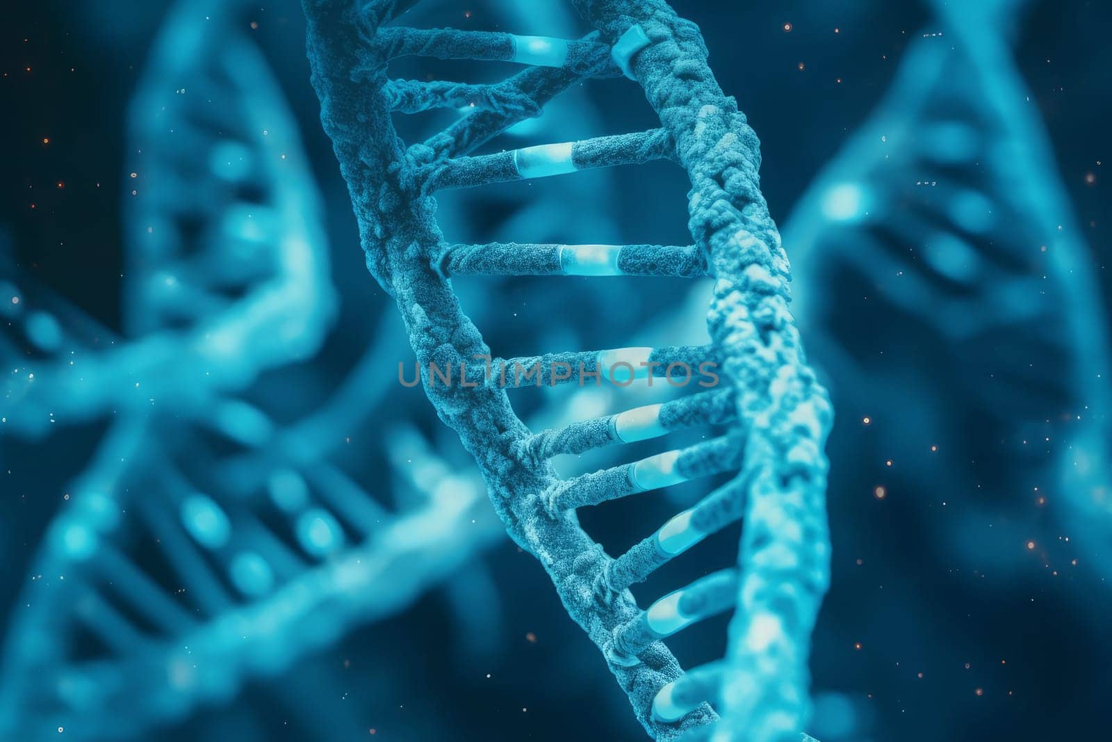 Dna details view. Science molecular. Generate Ai