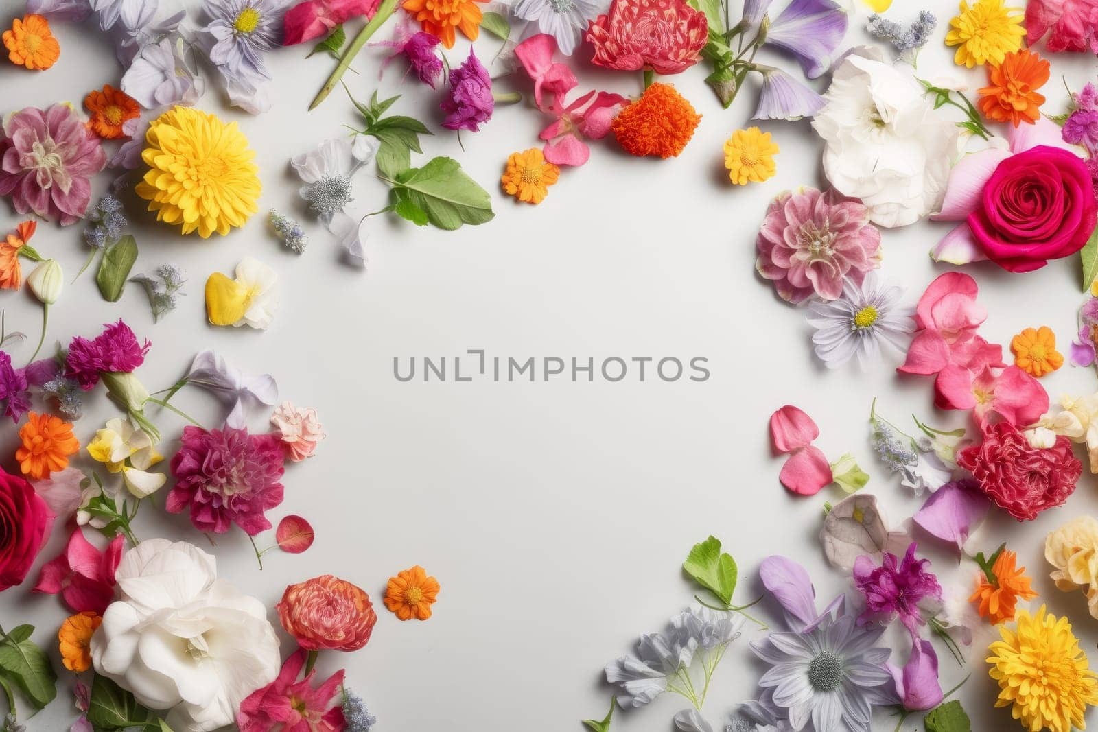 Flower background. Wild spring flower. Generate Ai