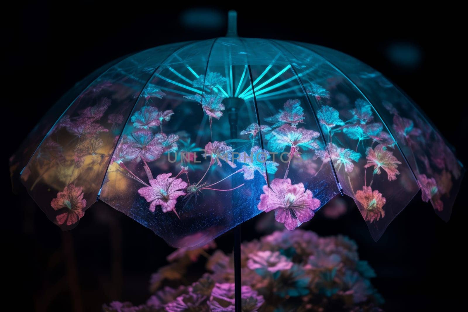 Flowers of umbrella. Generate Ai by ylivdesign