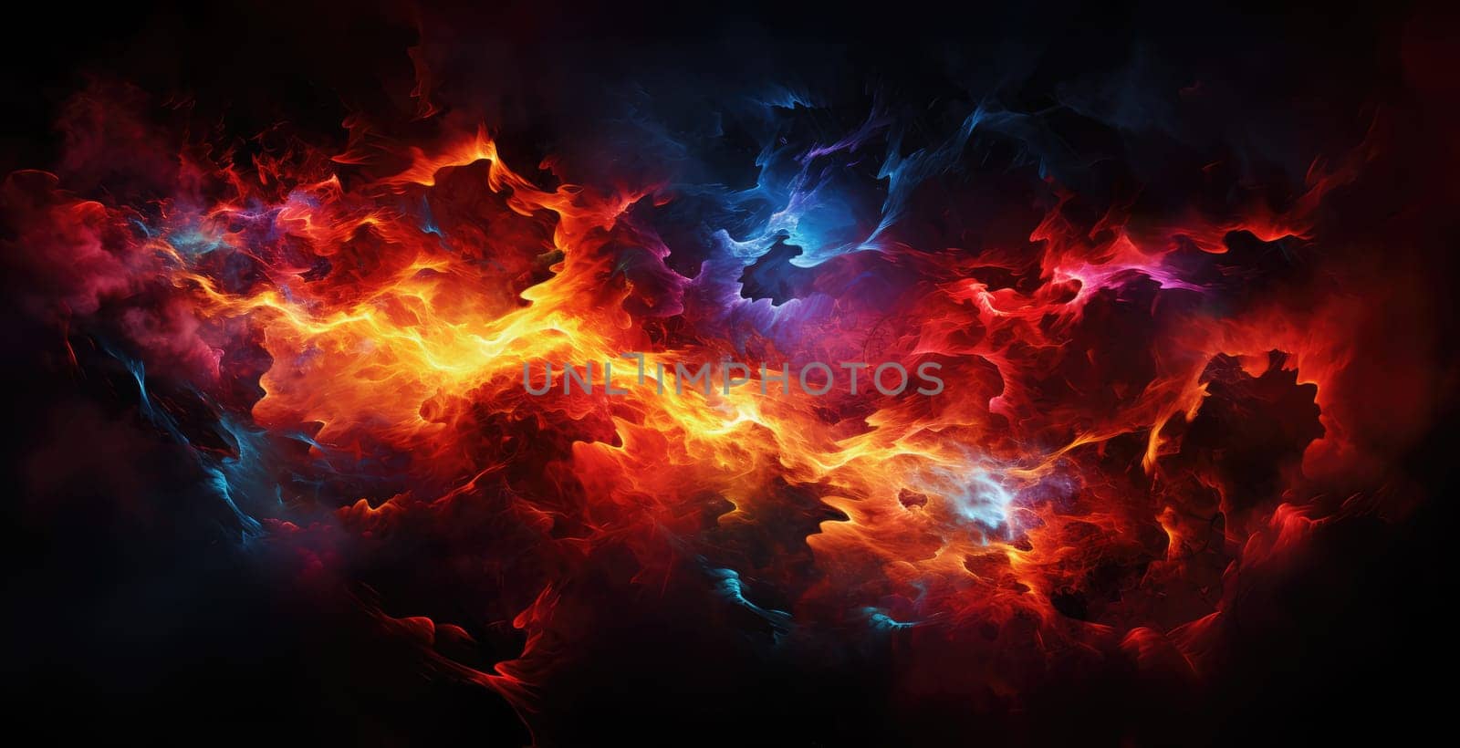 Fiery flame with dark background by palinchak