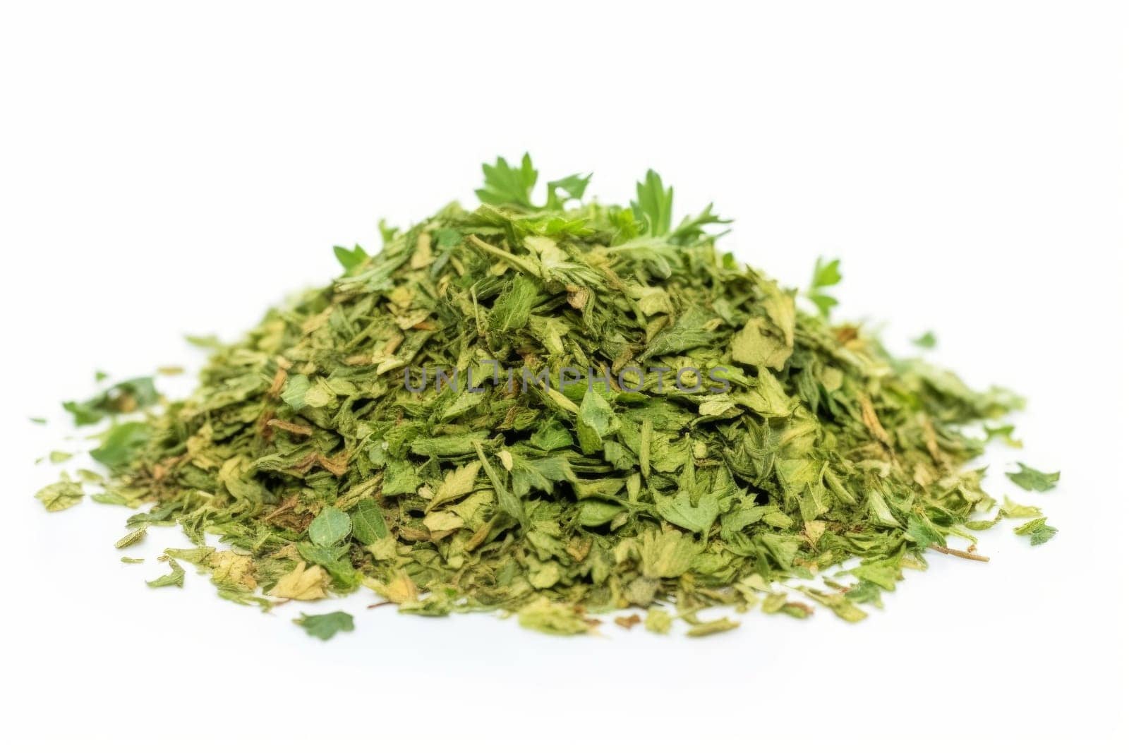 Dried parsley. Natural organic ingredient. Generate Ai