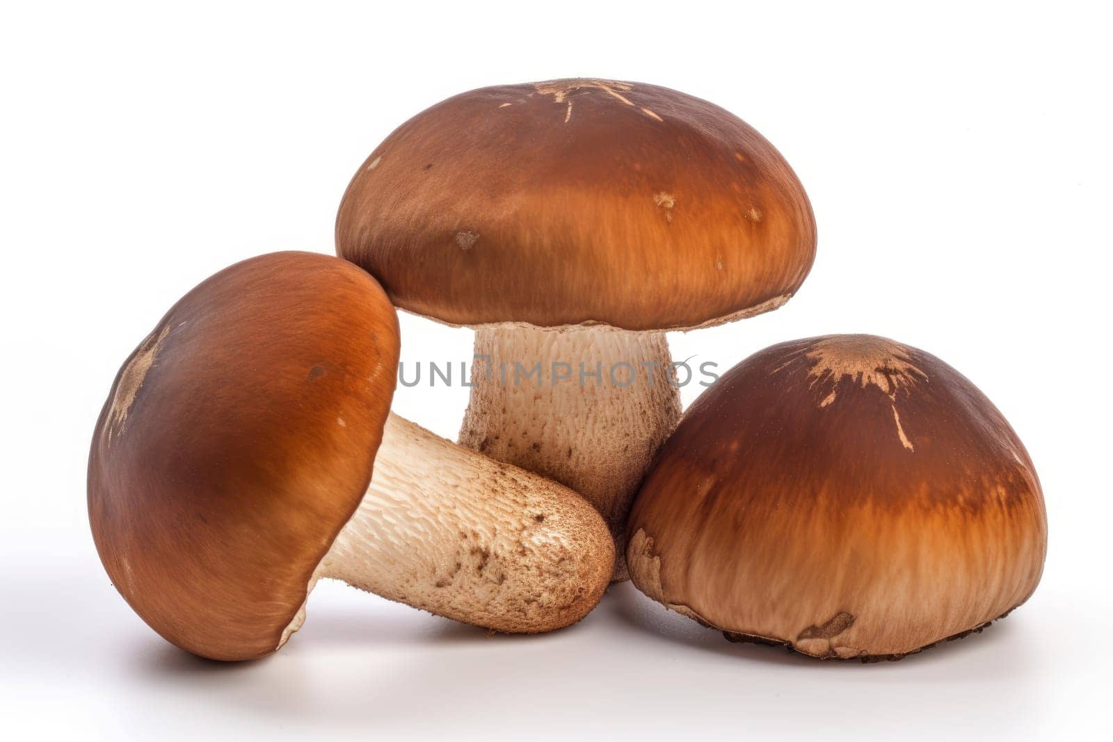 Forest porcini mushrooms. Nature forest food. Generate Ai