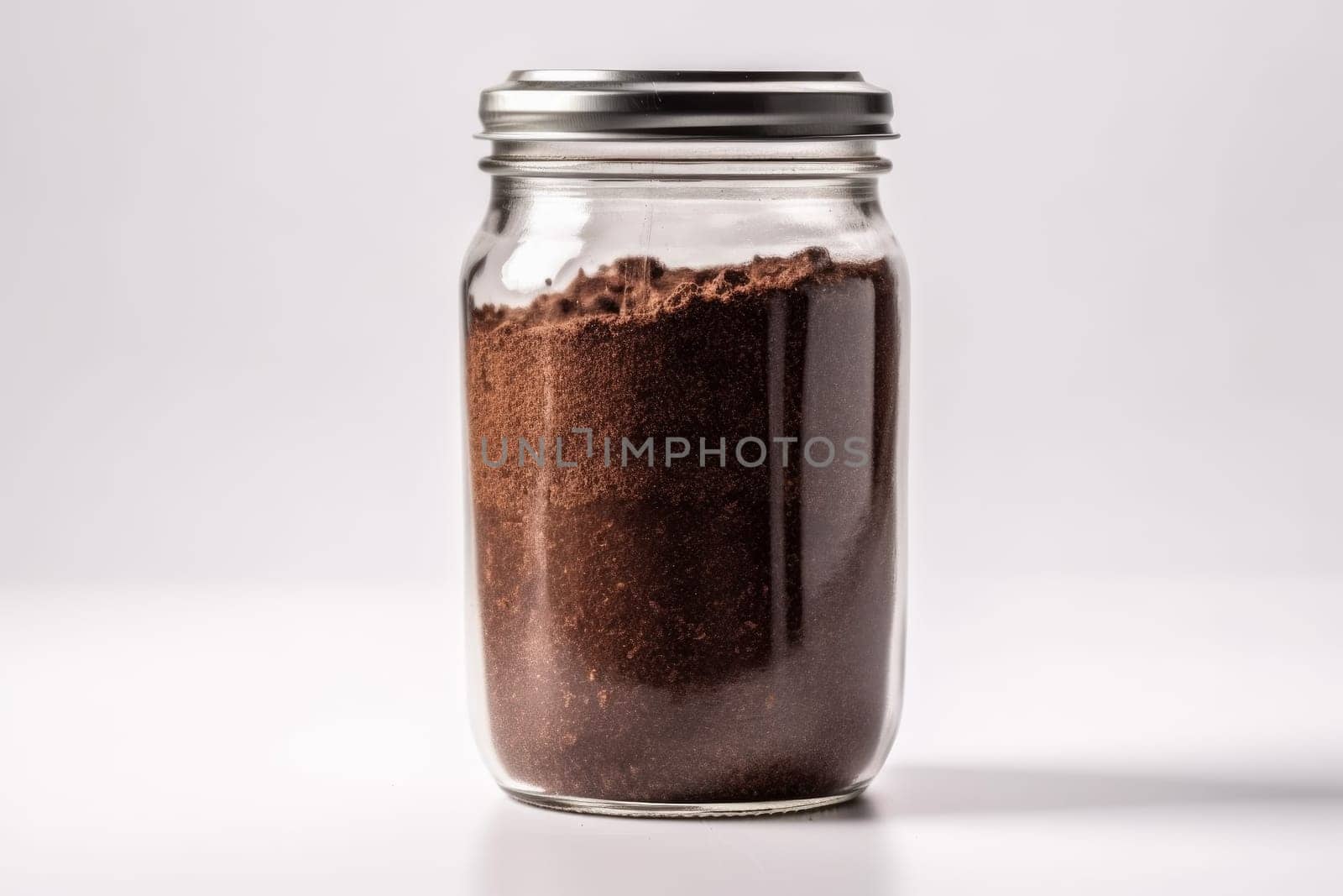 Instant coffee glass jar. Closed glass. Generate Ai