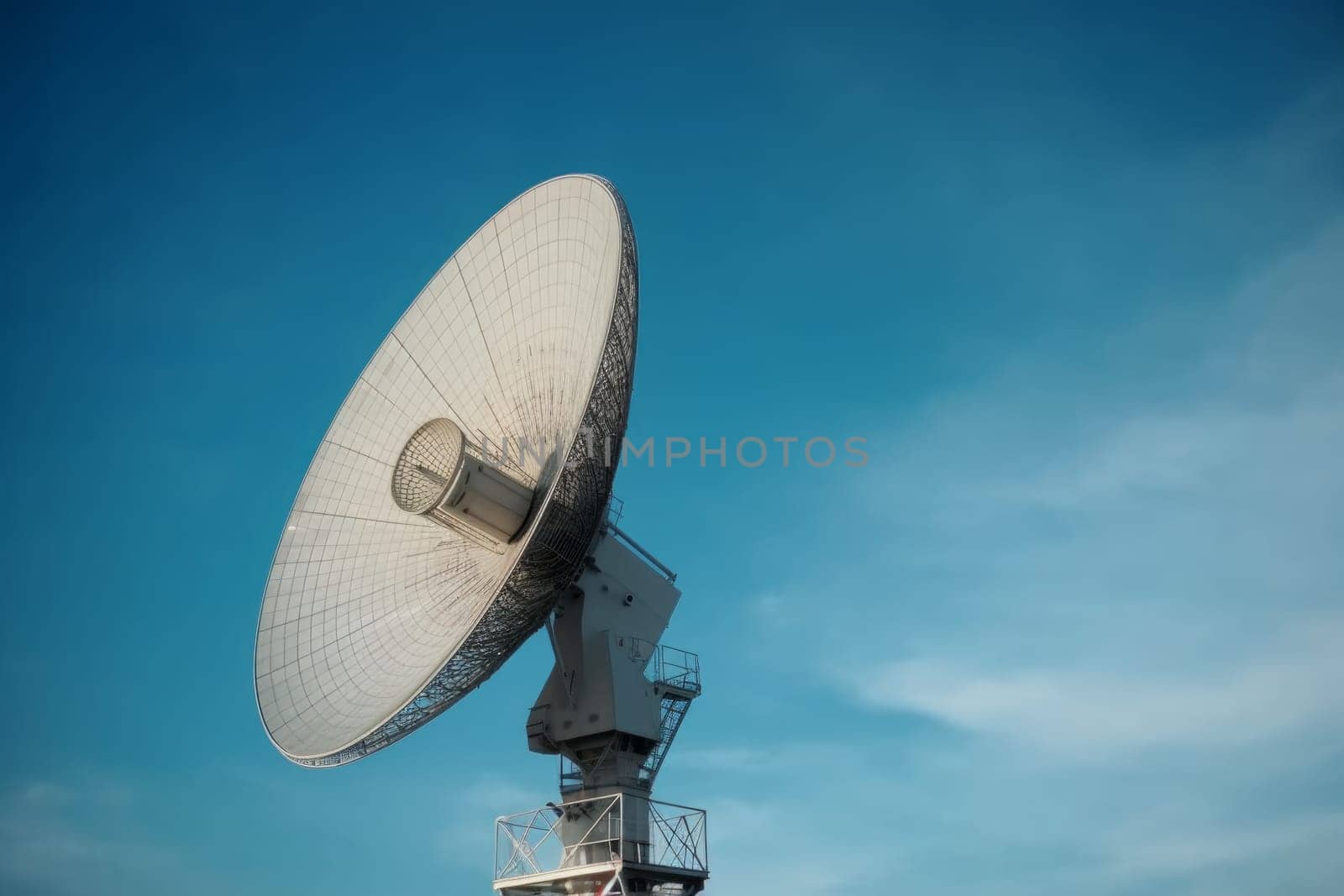 Large dish antenna. Radar space telescope. Generate Ai