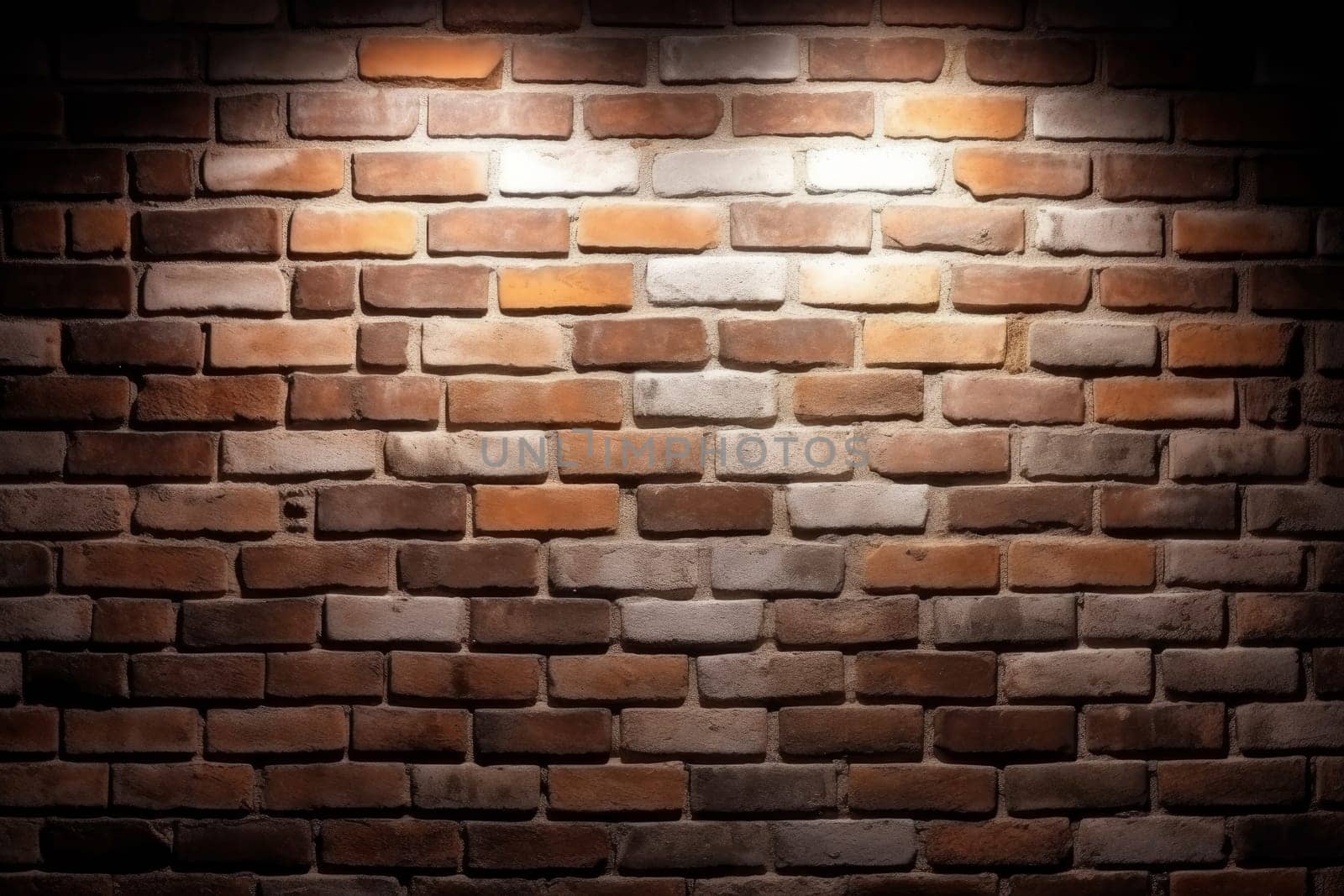 Old brick wall. Brown stone old. Generate Ai