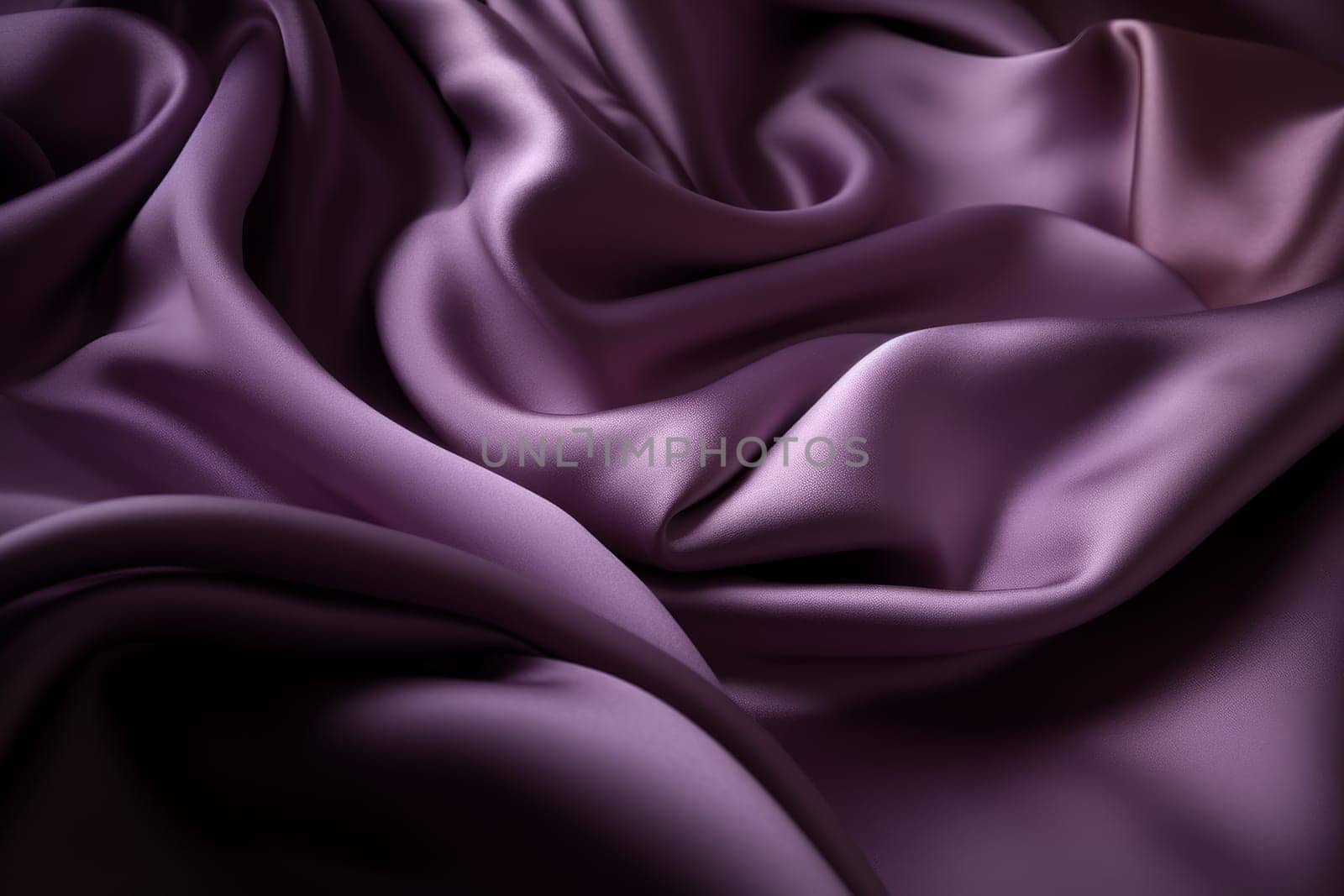 Purple silk textile. Satin design. Generate Ai