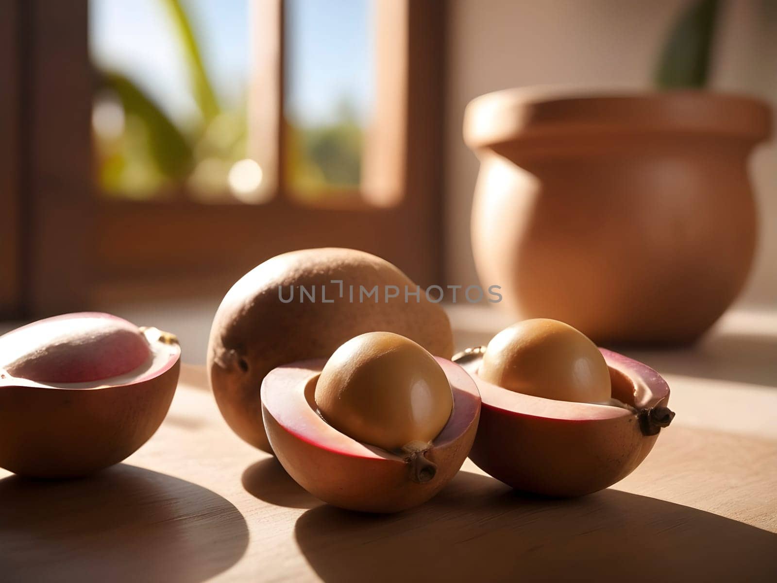 Kitchen Glow: Sapodilla Elegance in Soft Afternoon Light.