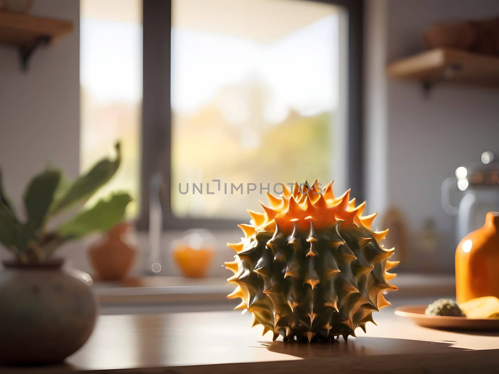Capturing Kiwano Bliss: Illuminated Kitchen Ambiance in Soft Afternoon Light by mailos
